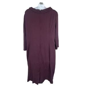 Talbots‎ Shift Dress Women's Size 16 Bordeaux Purple Cowl Neck Dress Career